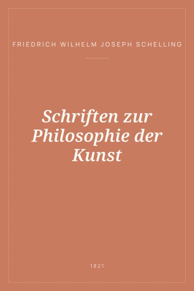 Portada de Schriften zur Philosophie der Kunst
