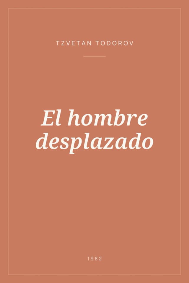 Portada de El hombre desplazado