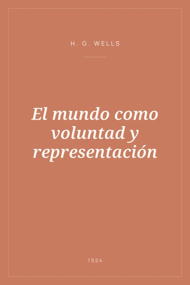 Portada de El mundo como voluntad y representación
