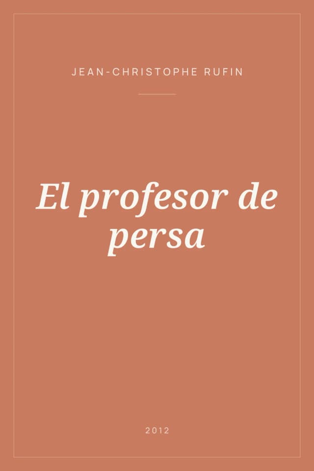 Portada de El profesor de persa