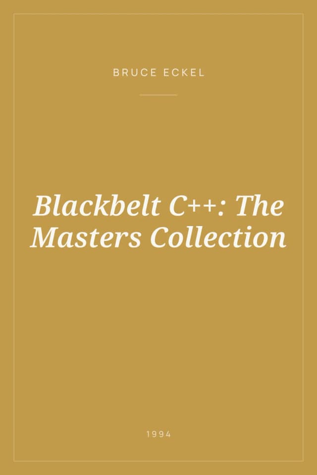 Portada de Blackbelt C++: The Masters Collection