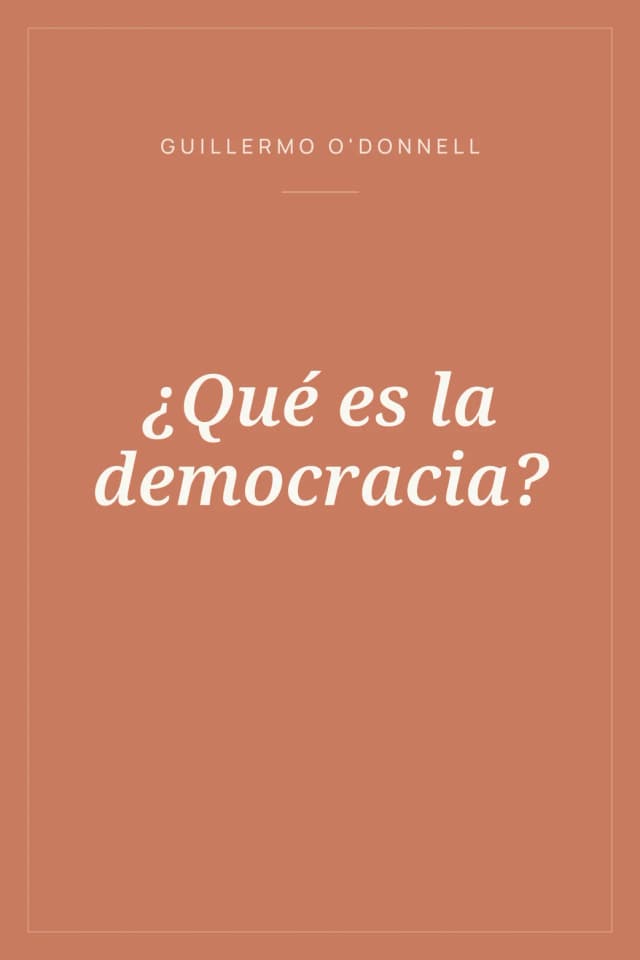 Portada de ¿Qué es la democracia?