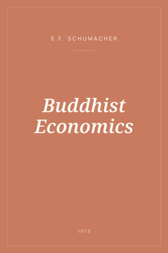 Portada de Buddhist Economics