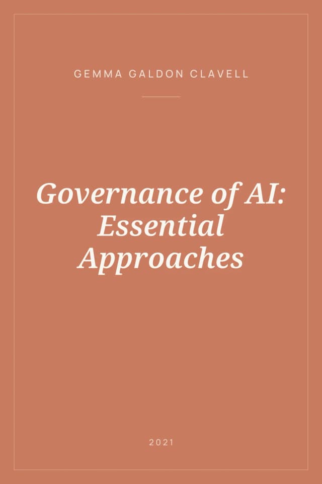 Portada de Governance of AI: Essential Approaches
