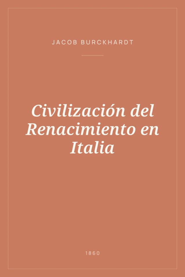 Portada de Civilización del Renacimiento en Italia