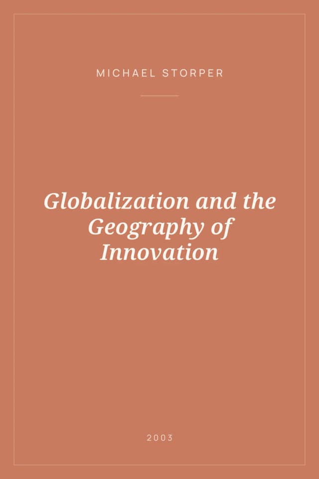 Portada de Globalization and the Geography of Innovation
