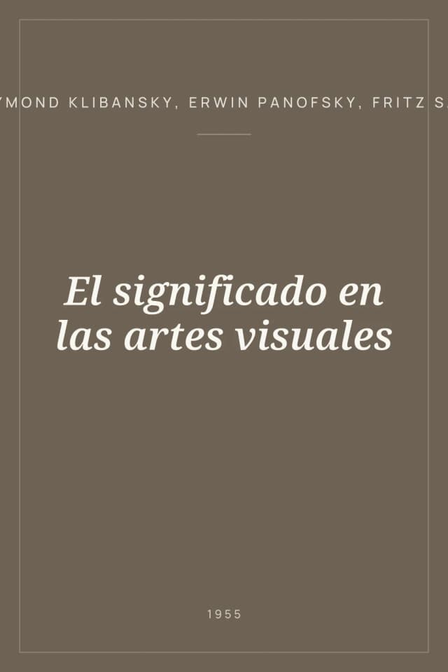 Portada de El significado en las artes visuales