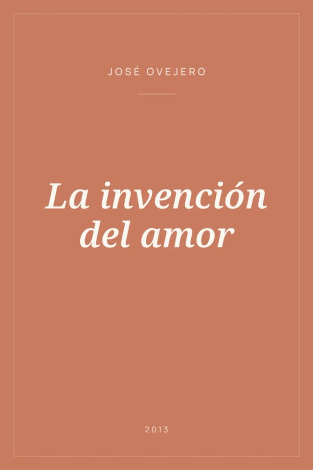 Portada de La invención del amor