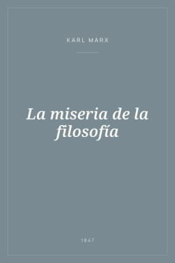 Portada de La miseria de la filosofía