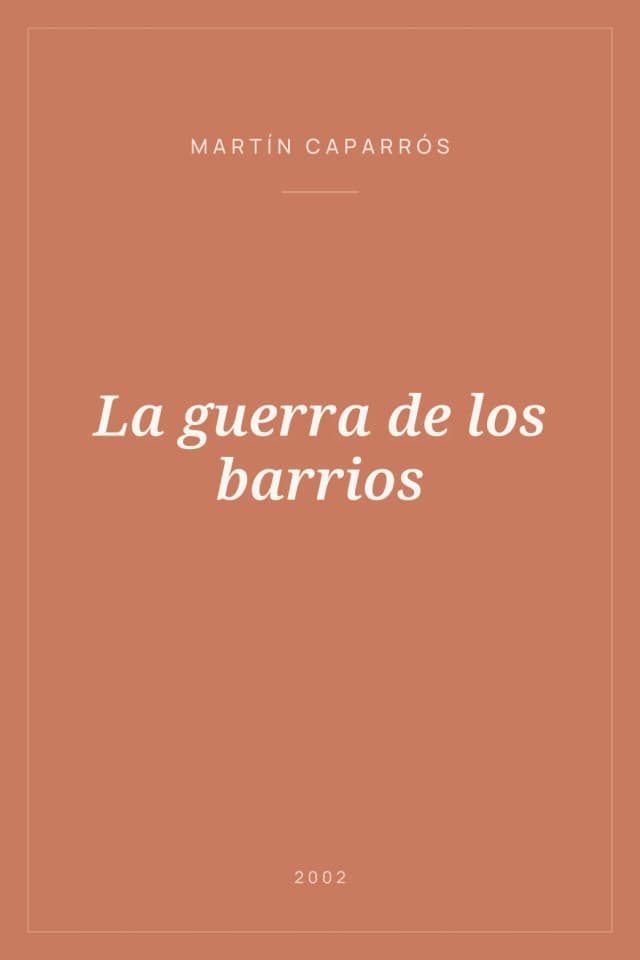 Portada de La guerra de los barrios