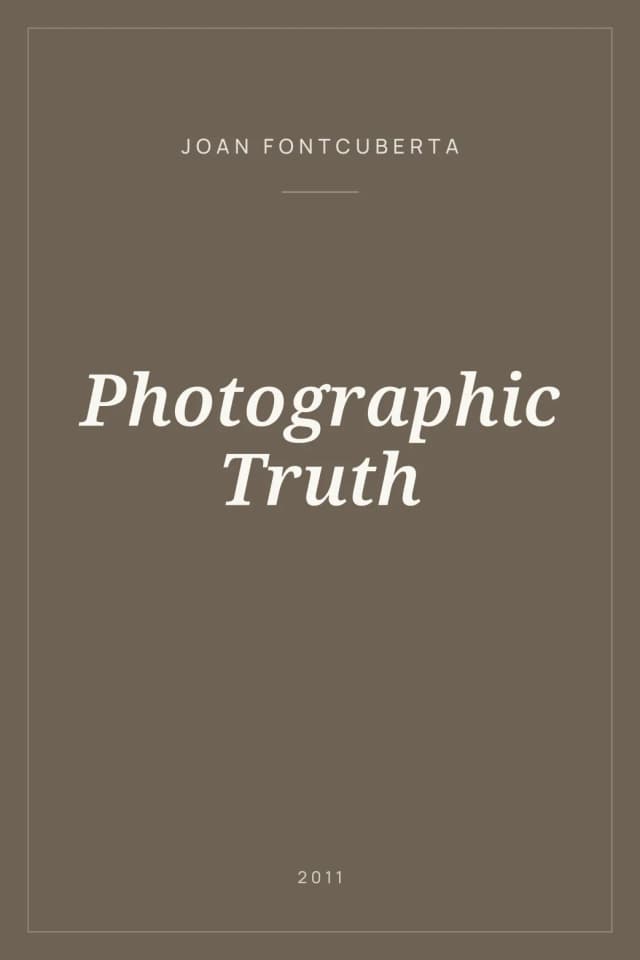 Portada de Photographic Truth