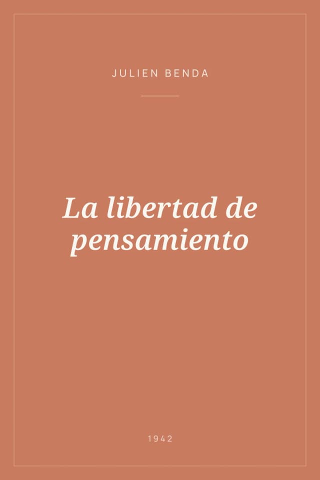 Portada de La libertad de pensamiento