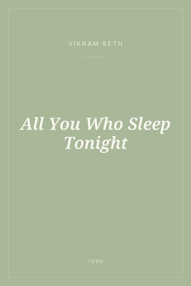 Portada de All You Who Sleep Tonight