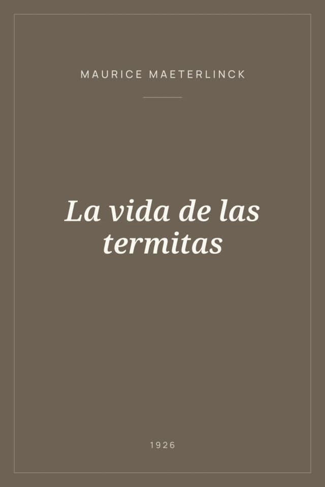 Portada de La vida de las termitas
