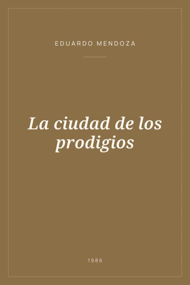 Portada de La ciudad de los prodigios