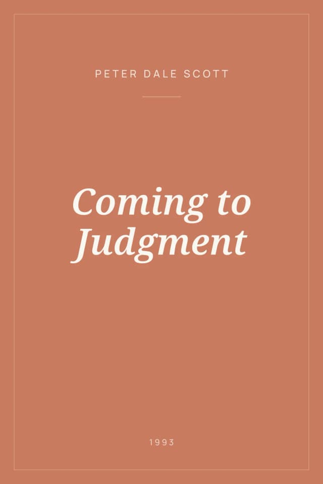 Portada de Coming to Judgment