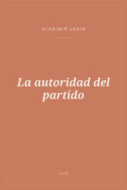 Portada de La autoridad del partido