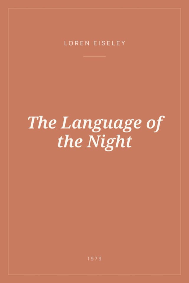 Portada de The Language of the Night