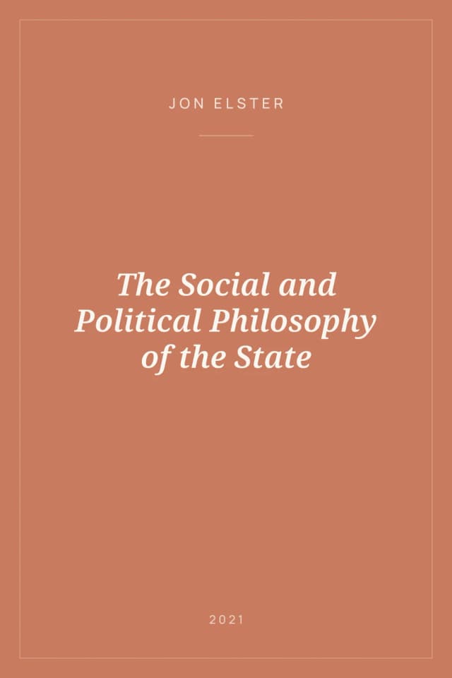 Portada de The Social and Political Philosophy of the State