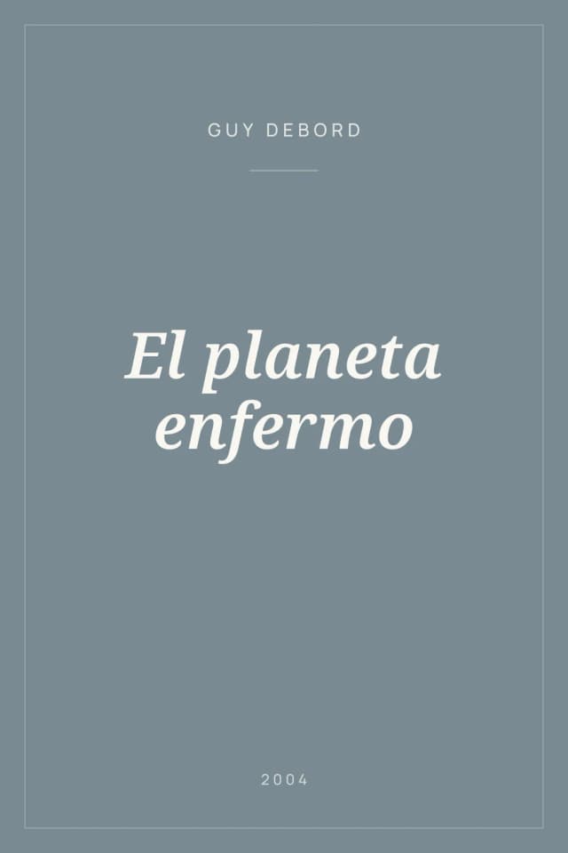 Portada de El planeta enfermo
