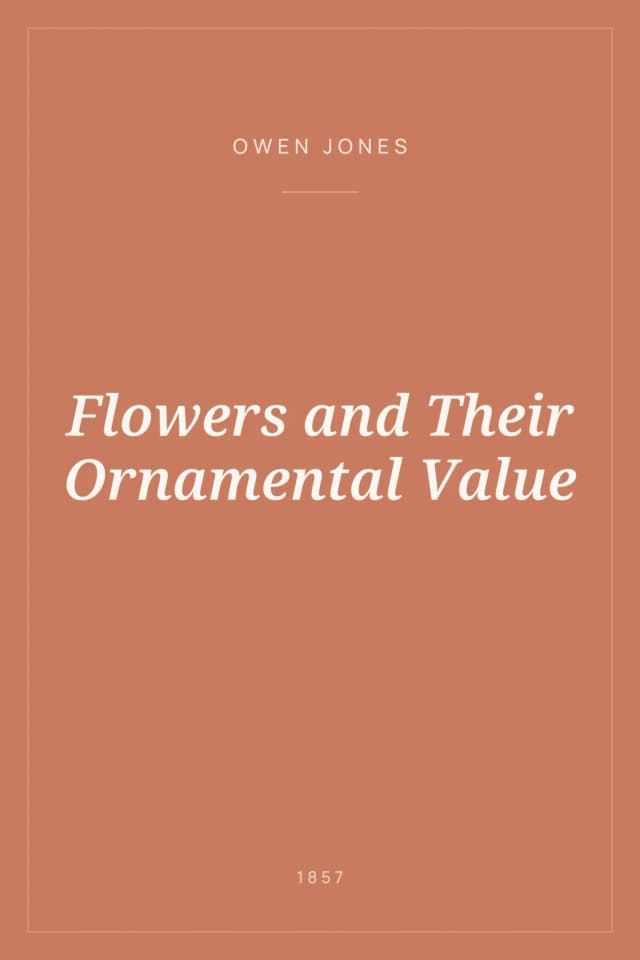 Portada de Flowers and Their Ornamental Value