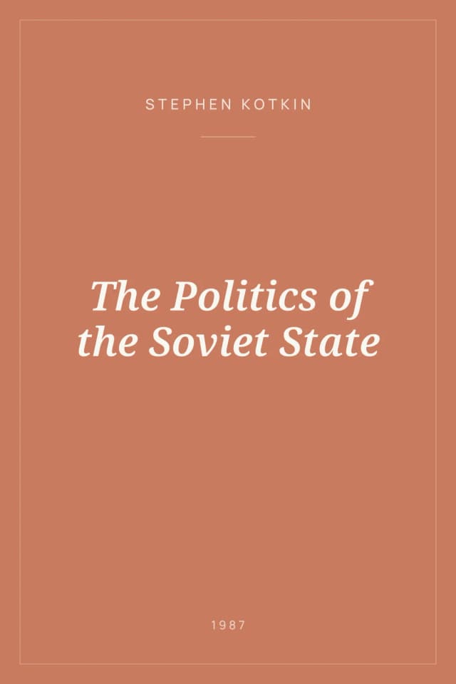 Portada de The Politics of the Soviet State