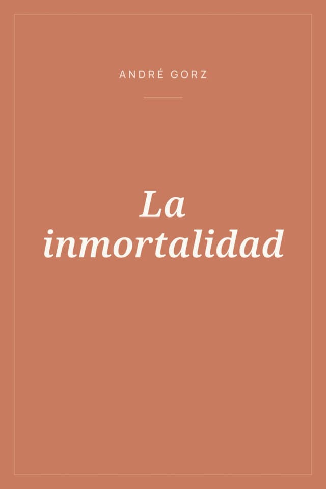 Portada de La inmortalidad