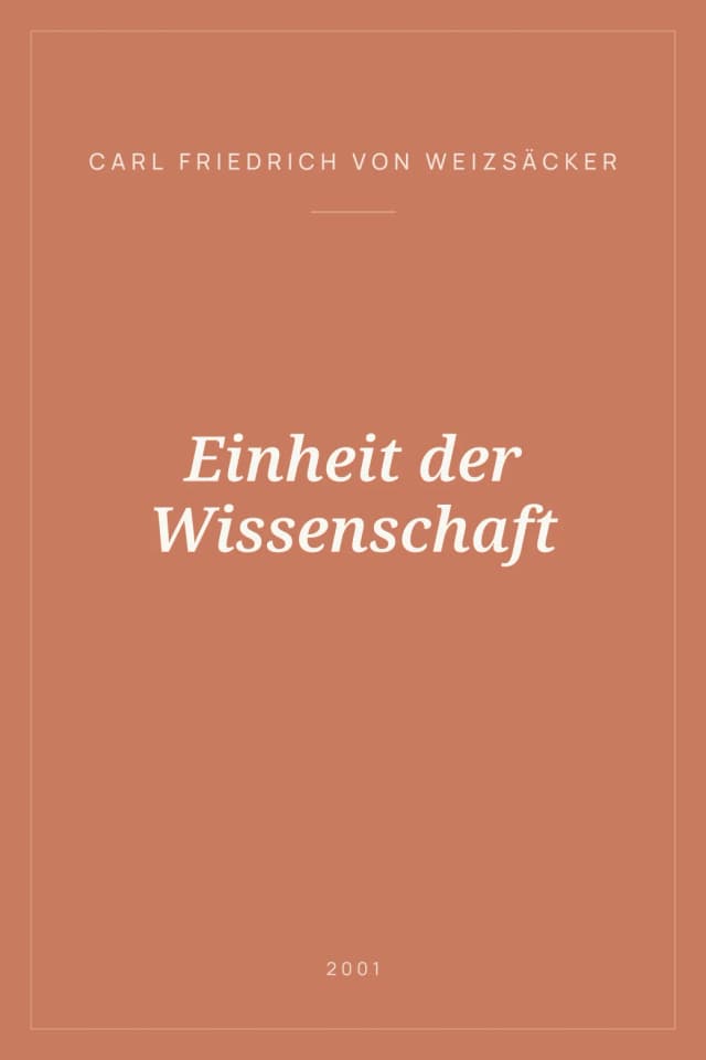 Portada de Einheit der Wissenschaft