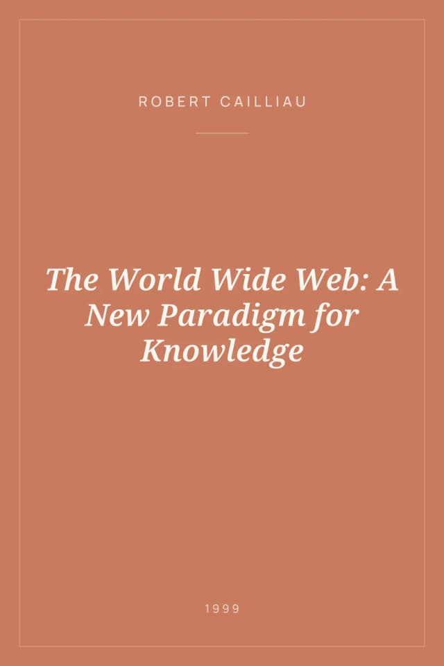 Portada de The World Wide Web: A New Paradigm for Knowledge