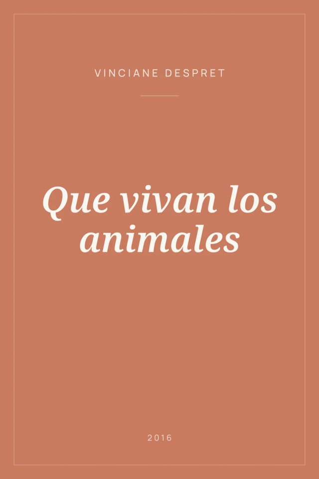 Portada de Que vivan los animales
