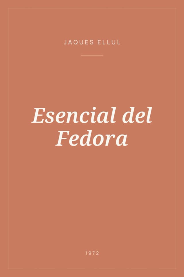 Portada de Esencial del Fedora