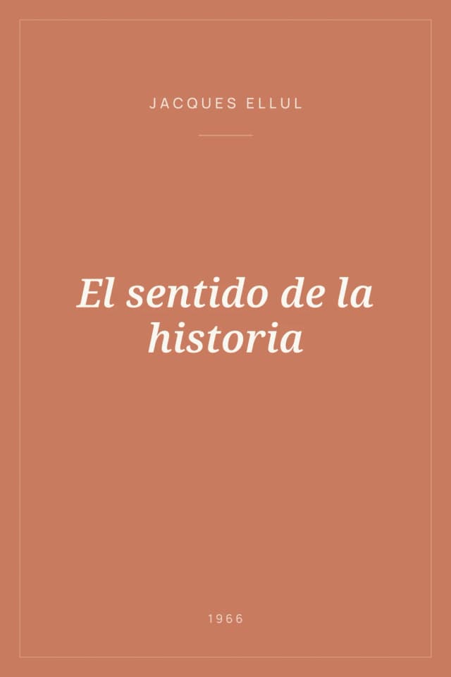 Portada de El sentido de la historia