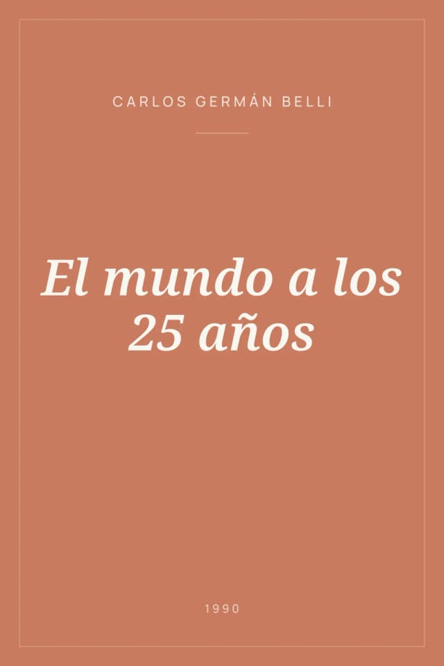 Portada de El mundo a los 25 años