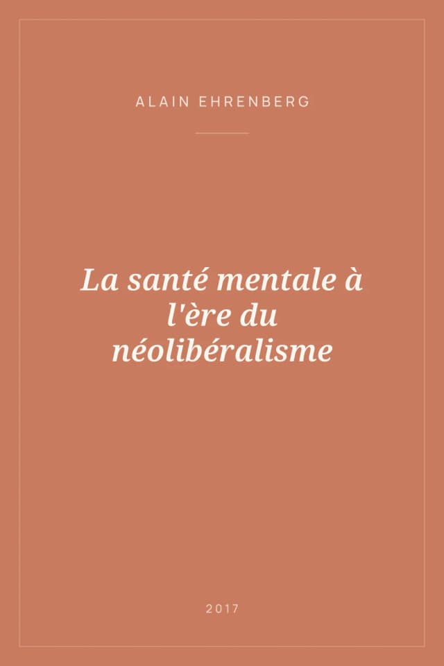 Portada de La santé mentale à l'ère du néolibéralisme
