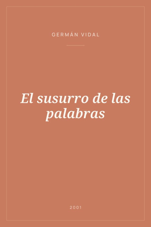 Portada de El susurro de las palabras
