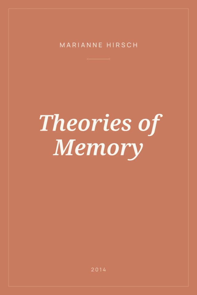 Portada de Theories of Memory