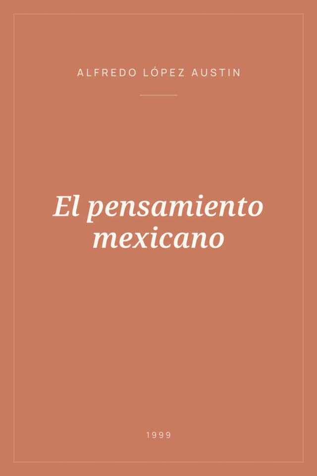 Portada de El pensamiento mexicano