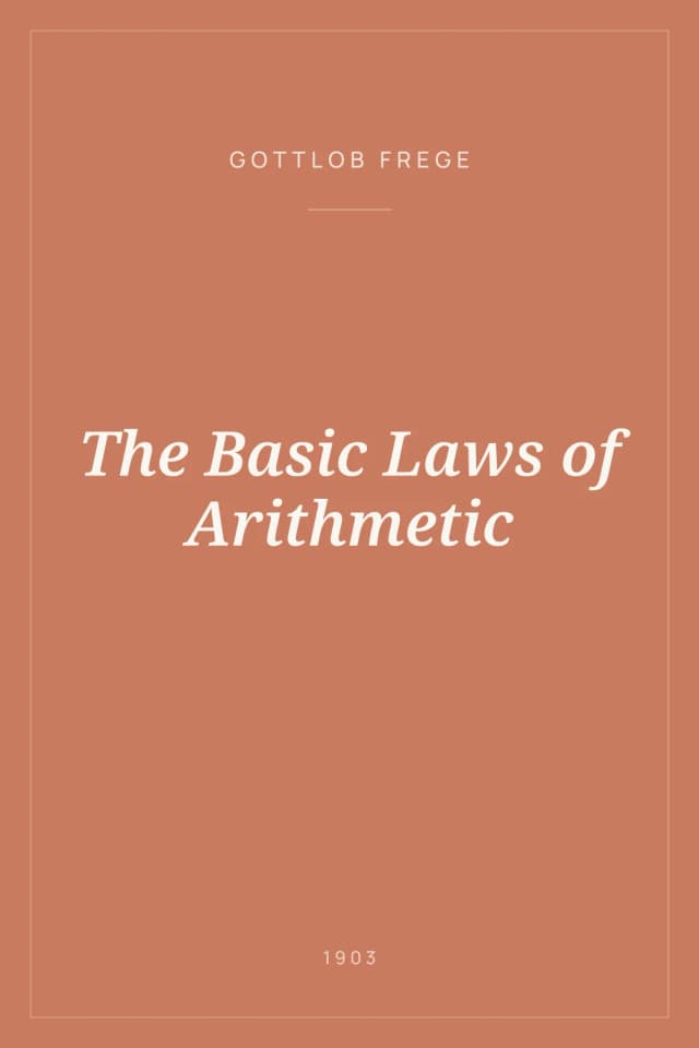 Portada de The Basic Laws of Arithmetic