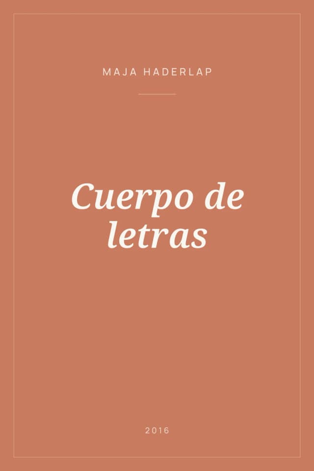 Portada de Cuerpo de letras