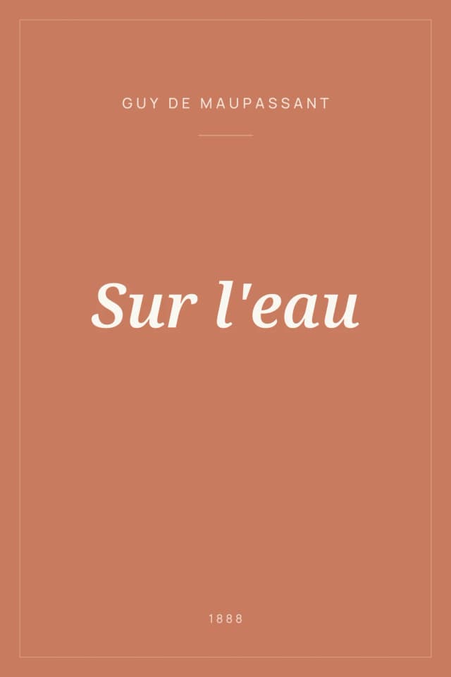 Portada de Sur l'eau