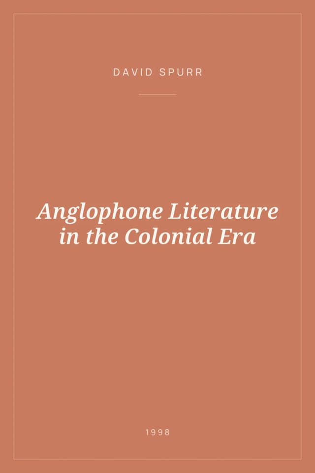 Portada de Anglophone Literature in the Colonial Era