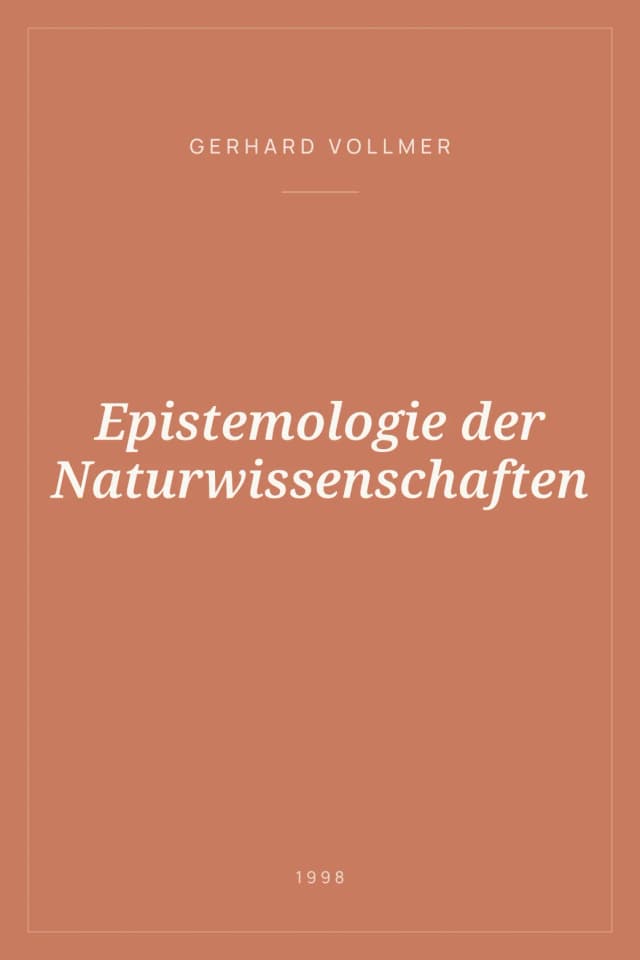Portada de Epistemologie der Naturwissenschaften