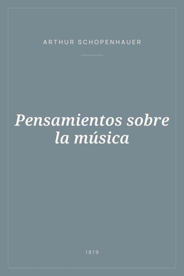 Portada de Pensamientos sobre la música