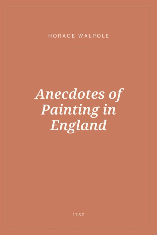 Portada de Anecdotes of Painting in England