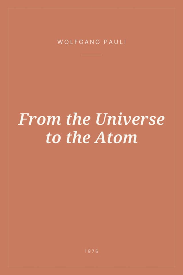 Portada de From the Universe to the Atom