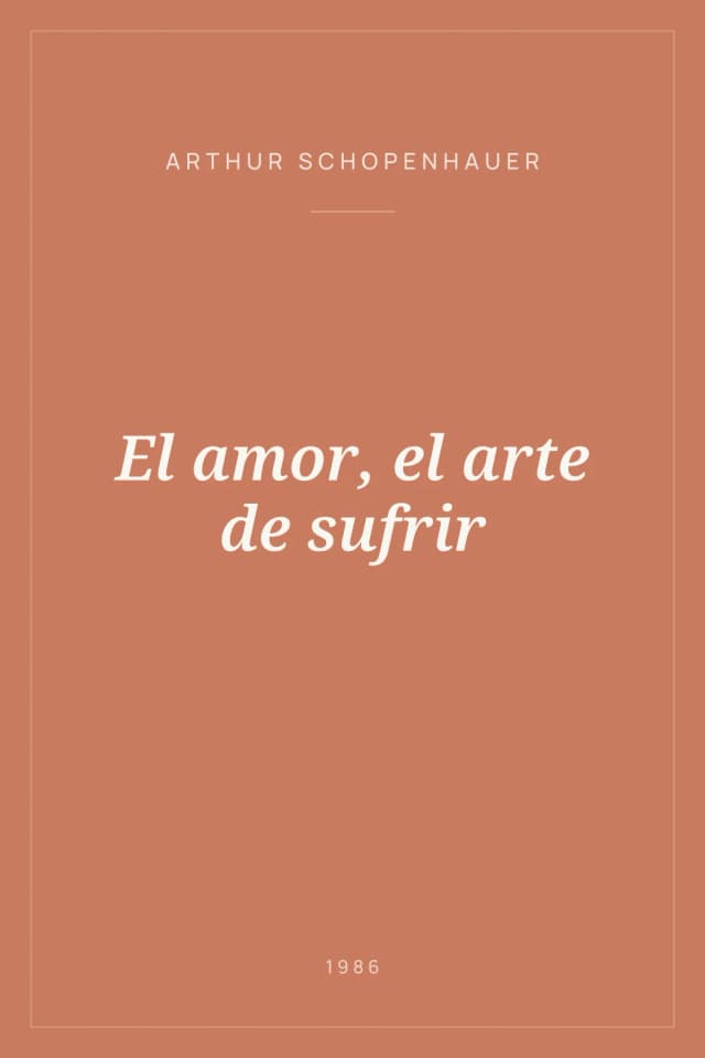 Portada de El amor, el arte de sufrir