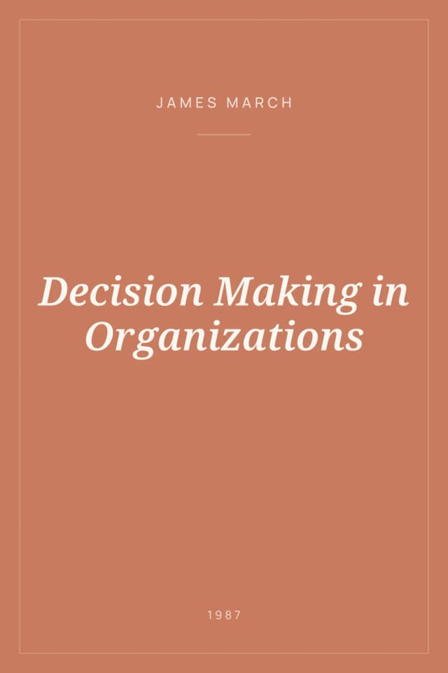Portada de Decision Making in Organizations