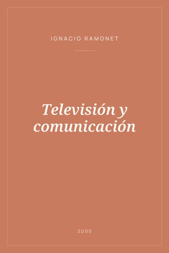 Portada de Televisión y comunicación