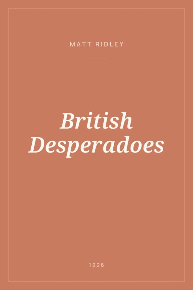 Portada de British Desperadoes