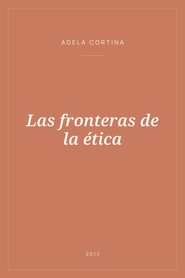 Portada de Las fronteras de la ética